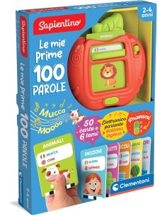 PRESCOLARI: vendita online CLEMENTONI SAPIENTINO LE MIE PRIME 100 PAROLE GIOCO ELETTRONICO BAMBINI 2-4 ANNI 50 CARTE 6 TEMI F...