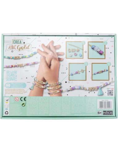 Nice Group – Perline ABC Precious Gold, Kit Creativo 300+ Pezzi | shopincasa.it