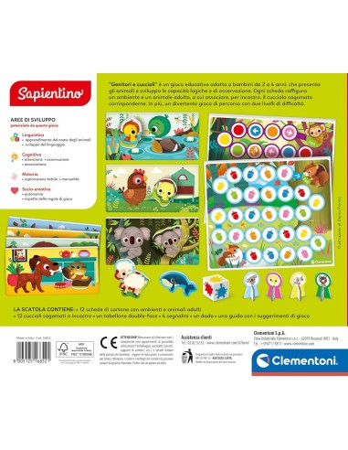 PRESCOLARI: vendita online SAPIENTINO, GENITORI E CUCCIOLI, GIOCO EDUCATIVO BAMBINI 2-4 ANNI FLASHCARDS RICONOSCERE ANIMALI P...
