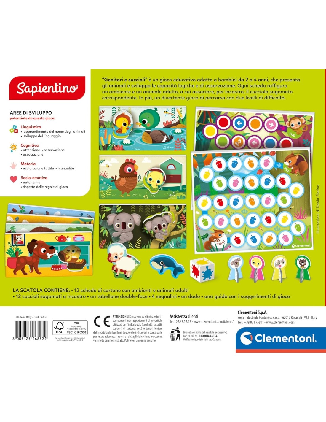 PRESCOLARI: vendita online SAPIENTINO, GENITORI E CUCCIOLI, GIOCO EDUCATIVO BAMBINI 2-4 ANNI FLASHCARDS RICONOSCERE ANIMALI P...