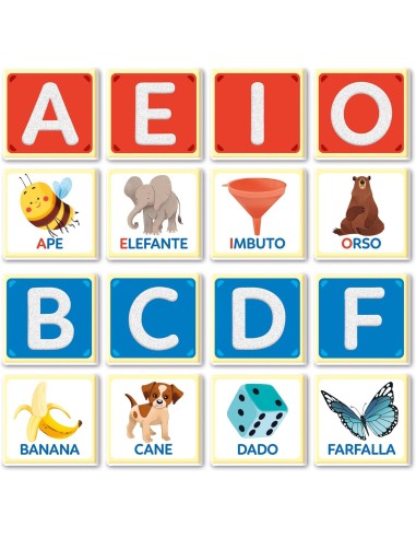 PRESCOLARI: vendita online CLEMENTONI SAPIENTINO MONTESSORI LETTERE TATTILI GIOCO EDUCATIVO BAMBINI 3-5 ANNI FLASHCARDS IMPAR...