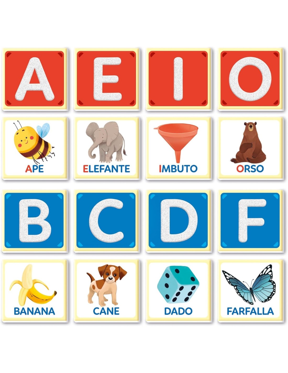 PRESCOLARI: vendita online CLEMENTONI SAPIENTINO MONTESSORI LETTERE TATTILI GIOCO EDUCATIVO BAMBINI 3-5 ANNI FLASHCARDS IMPAR...