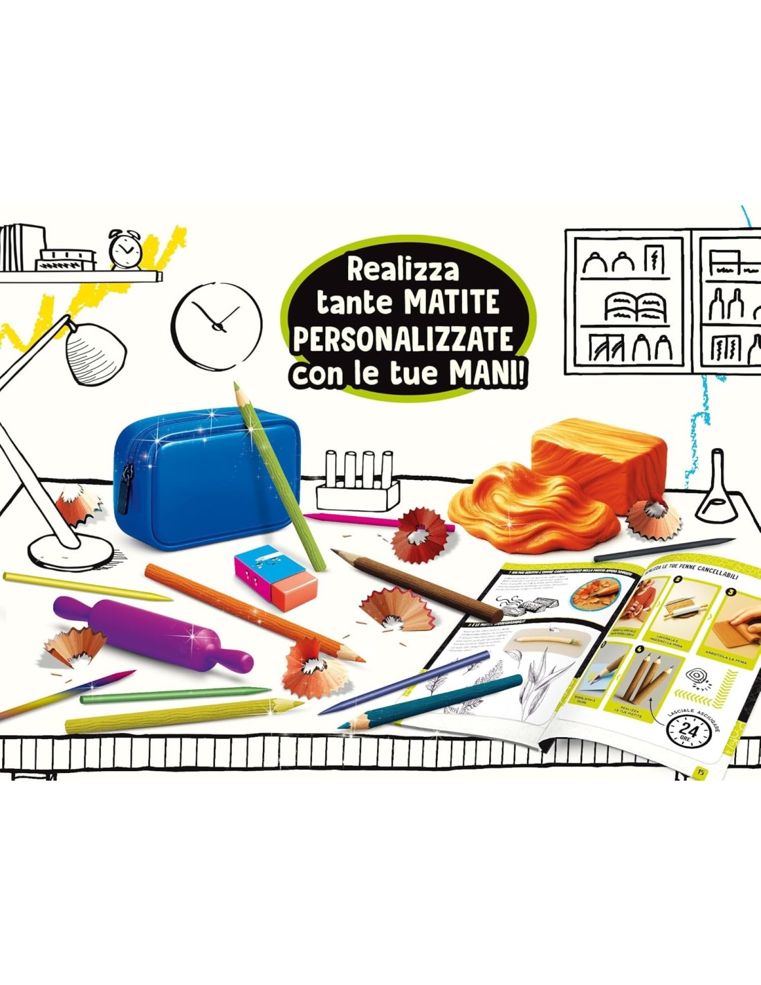 PRESCOLARI: vendita online I'M GENIUS, LABORATORIO DELLE MATITE, GIOCO EDUCATIVO CREATIVO BAMBINI 5+ ANNI in offerta