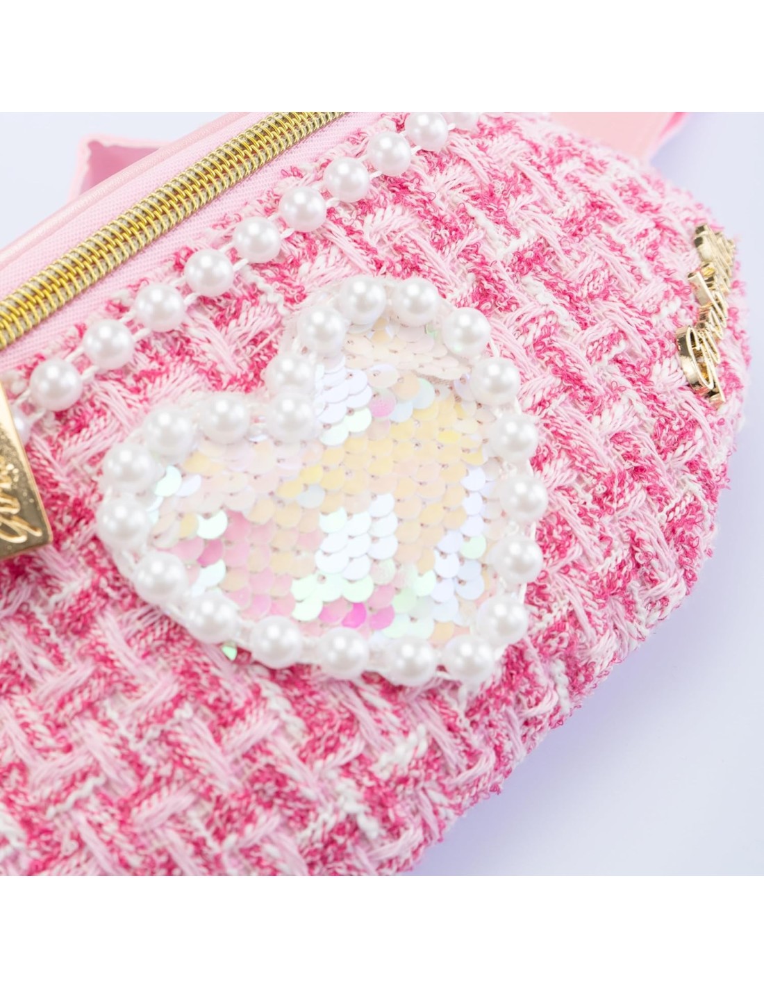 Girabrilla Marsupio Tweed con Cuore in Paillettes – Colori Assortiti | shopincasa.it