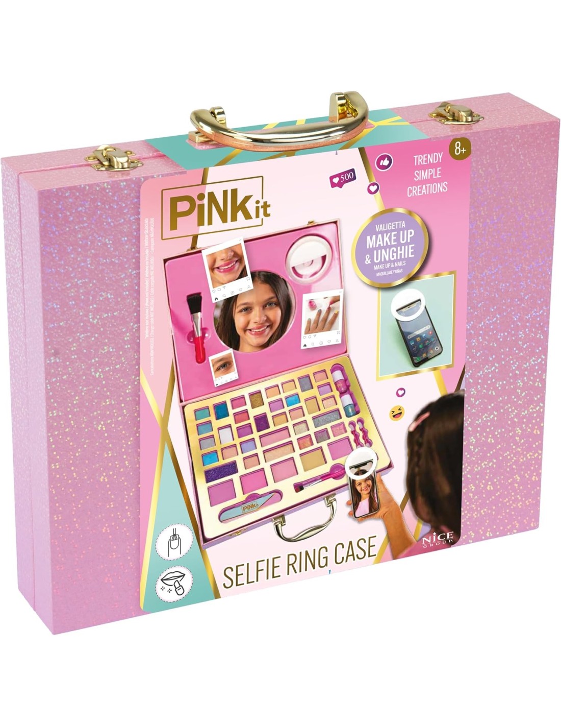 PINKIT Selfie Ring Suitcase – Valigetta Make Up Bambina con Anello Selfie | shopincasa.it