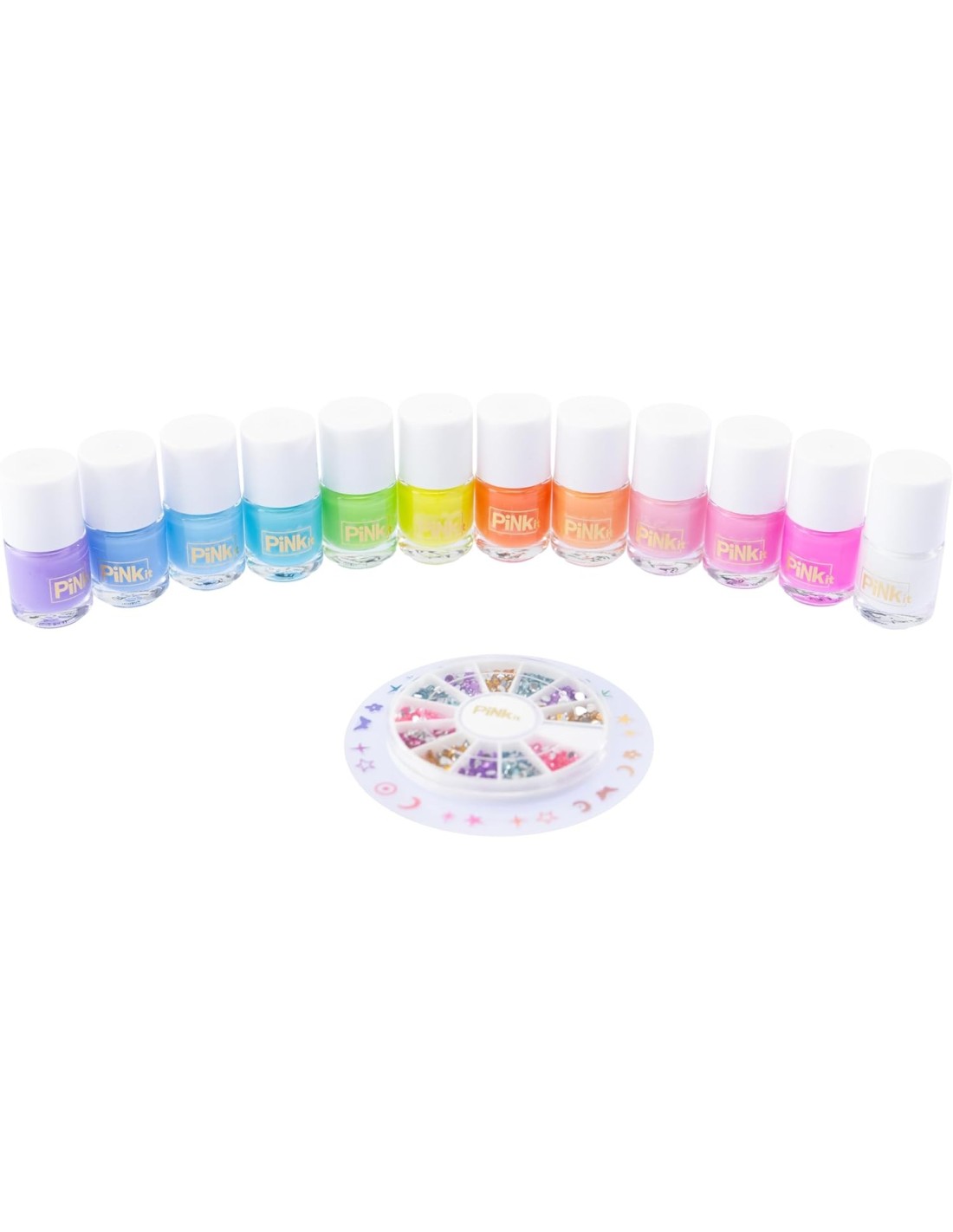PINKIT Rainbow Nails – Set Nail Art Bambina con Smalti e Adesivi | shopincasa.it