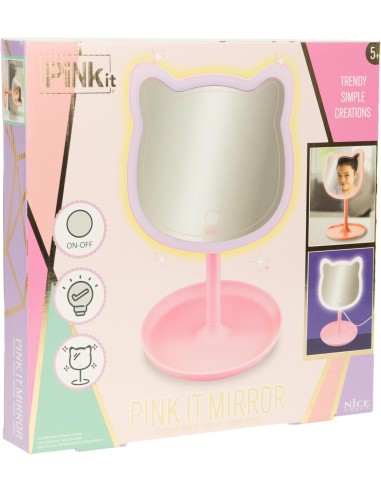 PINKIT Mirror – Specchio da Trucco LED a Forma di Gatto | shopincasa.it