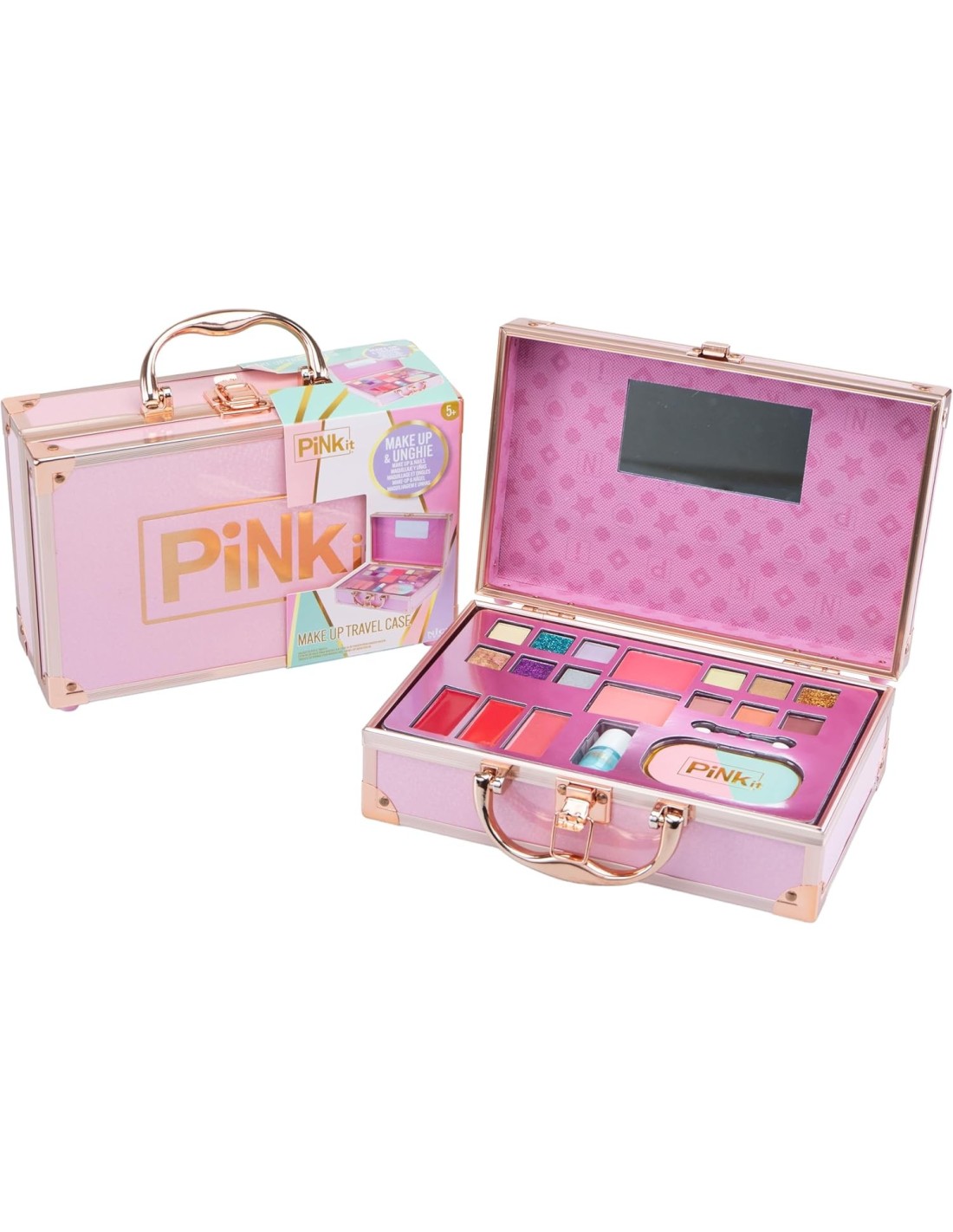 PINKIT Make Up Travel Case – Valigetta Trucco Bambina con Specchio | shopincasa.it