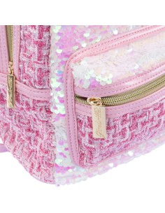 Girabrilla Tweed Zainetto Rosa – Zaino con Paillettes Reversibili | shopincasa.it