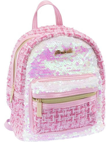 Girabrilla Tweed Zainetto Rosa – Zaino con Paillettes Reversibili | shopincasa.it