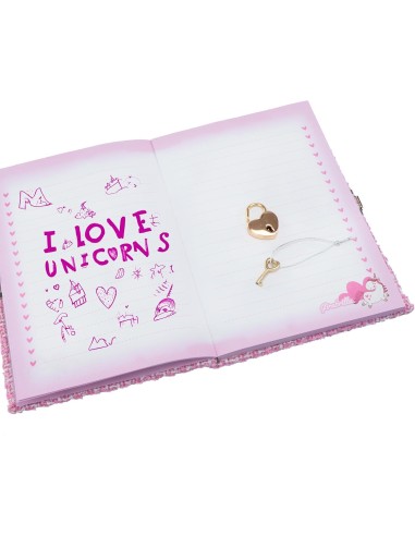 Girabrilla Tweed Diario Segreto Rosa – Quaderno con Cuore in Paillettes | shopincasa.it