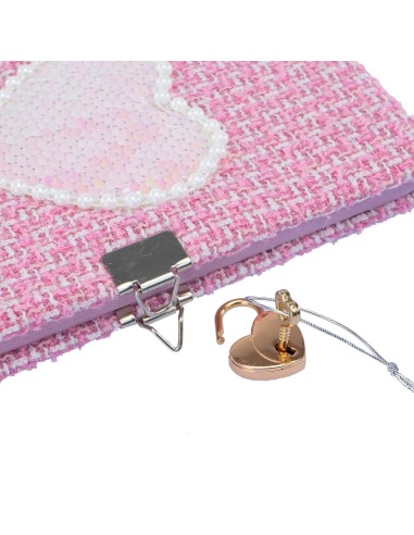 Girabrilla Tweed Diario Segreto Rosa – Quaderno con Cuore in Paillettes | shopincasa.it