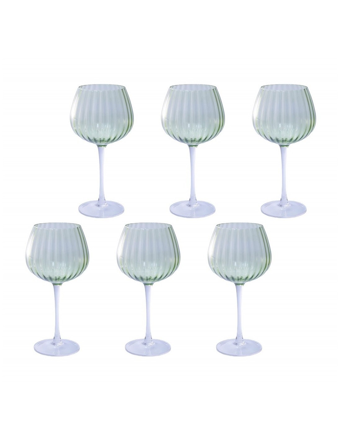 ROSE&TULIPANI PRISMIA Set 6 Bicchieri 460 ml Verde | shopincasa.it