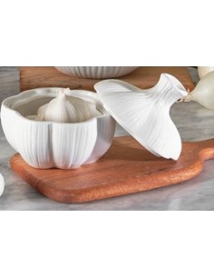 Porcellana Bianca Porta Aglio Fattoria – Stile Country Toscano | shopincasa.it