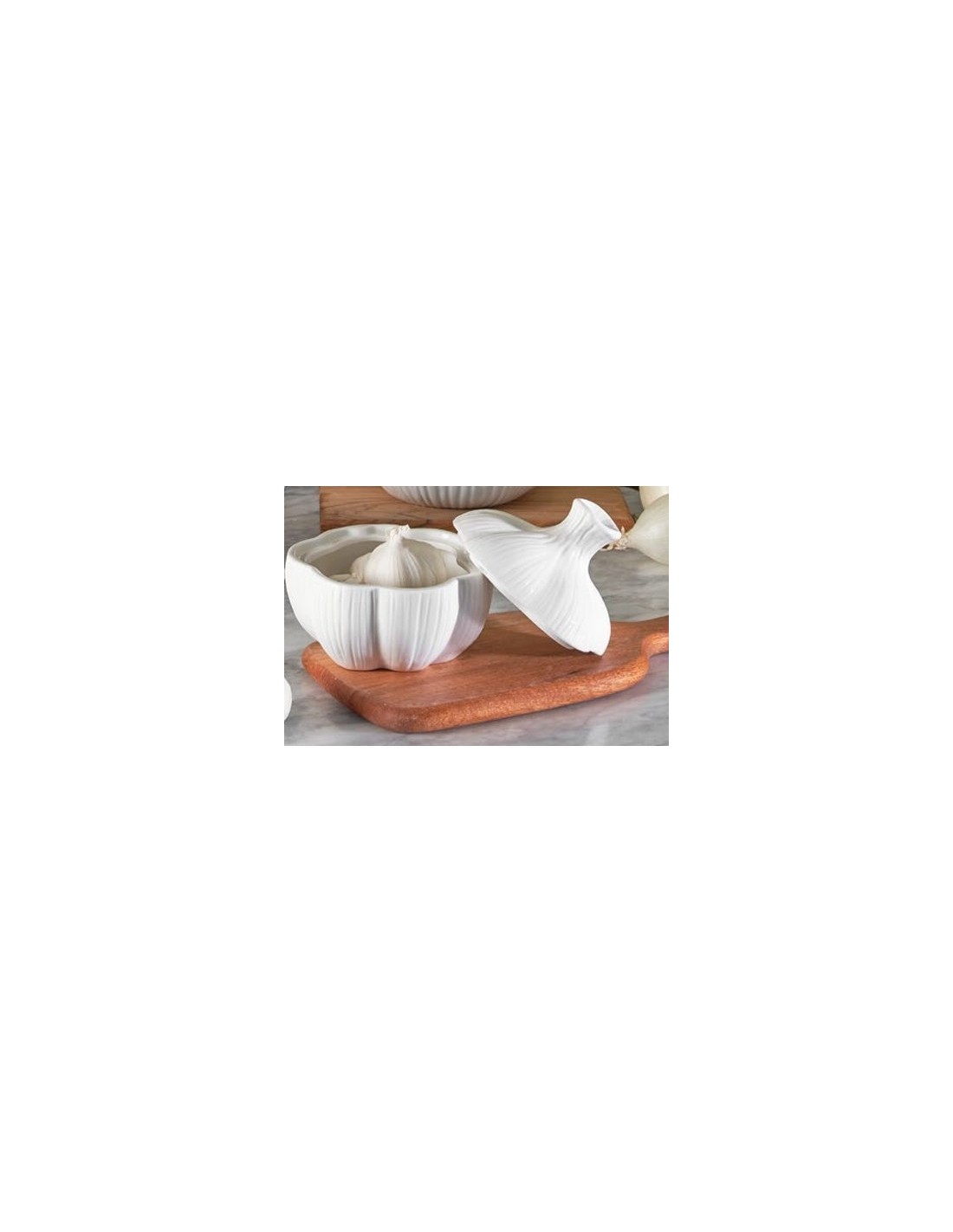 Porcellana Bianca Porta Aglio Fattoria – Stile Country Toscano | shopincasa.it