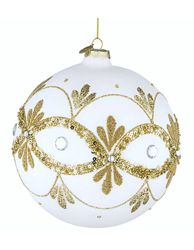 SFERA GARISH 15CM VETRO BIANCO