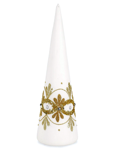 PINO GARISH VETRO BIANCO H30CM