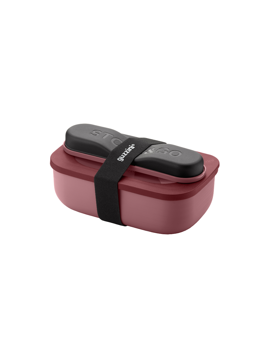 SET LUNCH BOX MAUVE CON POSATE DA VIAGGIO STORE GO GUZZINI