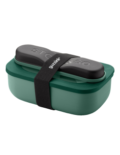 SET LUNCH BOX GREEN CON POSATE DA VIAGGIO STORE GO GUZZINI