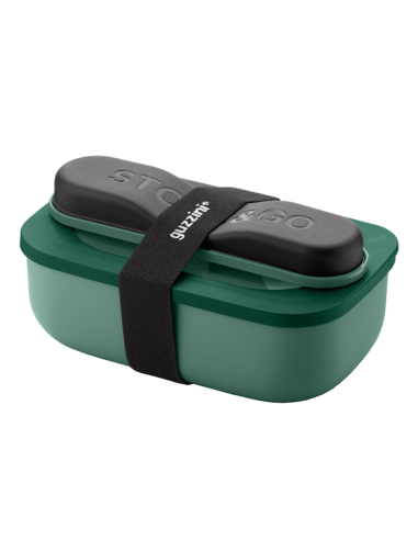 SET LUNCH BOX GREEN CON POSATE DA VIAGGIO STORE GO GUZZINI