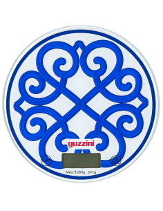 BILANCIA CUCINA NAVY BLUE TONDA VETRO HARMONIA GUZZINI
