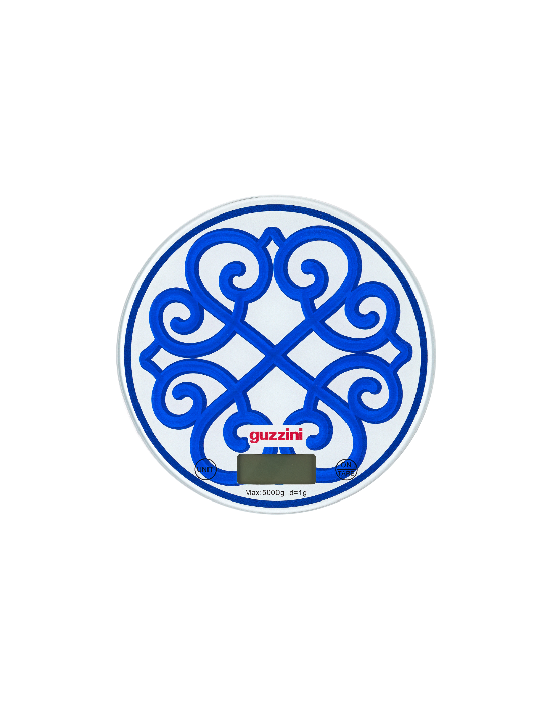 BILANCIA CUCINA NAVY BLUE TONDA VETRO HARMONIA GUZZINI