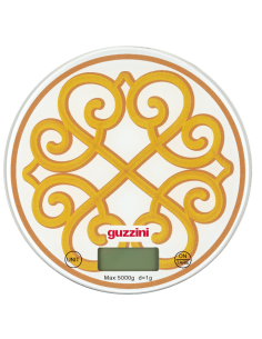 Guzzini Bilancia Digitale Harmonia Giallo Oro 5kg in Vetro Temperato - Shopincasa.it