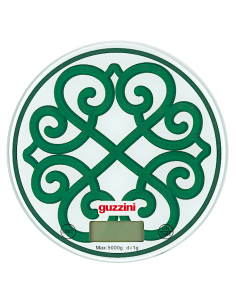 Guzzini Bilancia Digitale Harmonia Verde Bosco 5kg in Vetro Temperato - Shopincasa.it