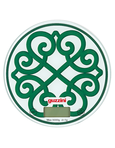 Guzzini Bilancia Digitale Harmonia Verde Bosco 5kg in Vetro Temperato - Shopincasa.it