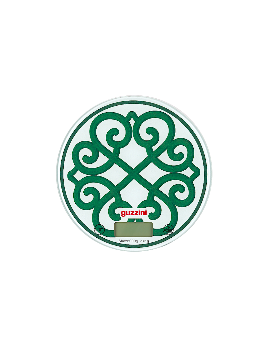 Guzzini Bilancia Digitale Harmonia Verde Bosco 5kg in Vetro Temperato - Shopincasa.it