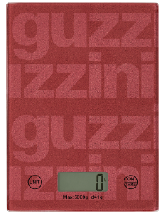 Guzzini Bilancia Digitale Label Malva 5kg in Vetro Temperato - Shopincasa.it