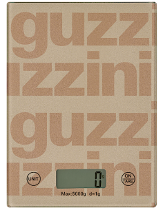 Guzzini Bilancia Digitale Label Argilla 5kg in Vetro Temperato - Shopincasa.it