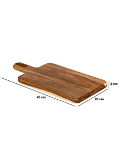 TAGLIERE 190053 ACACIA 40X20CM CON MANICO