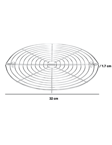 GRIGLIA 209616 PIEGHEVOLE 32CM ACCIAIO CROMATO