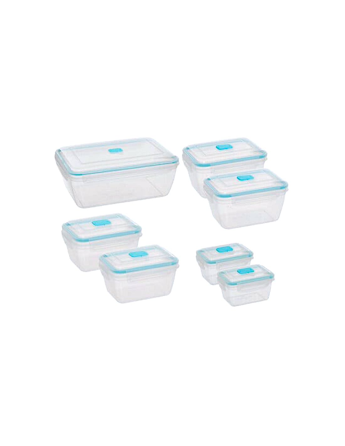 SET 7 CONTENITORI 209243 PLASTICA TRASPARENTE