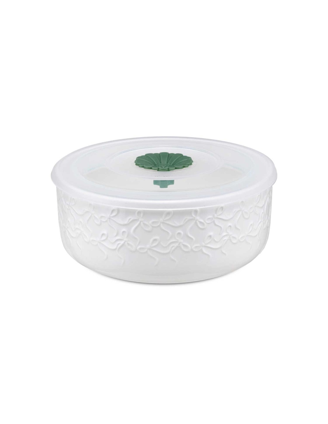 Contenitore Ermetico Intavola Fiocchi Ø13 cm – La Porcellana Bianca | shopincasa.it