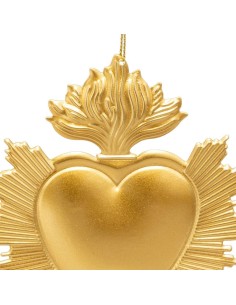 SFERE E PENDAGLI: vendita online Decorazione pendente cuore di Natale ex-voto 12x14cm in metallo dorato - La magia di Natale ... 2