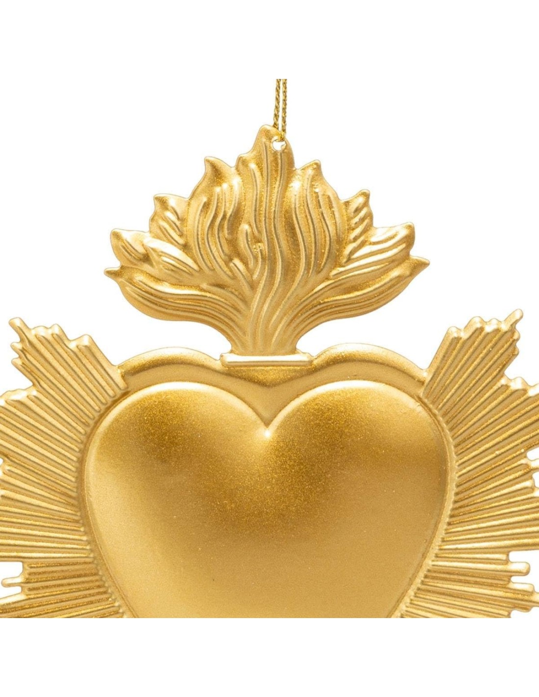 SFERE E PENDAGLI: vendita online Decorazione pendente cuore di Natale ex-voto 12x14cm in metallo dorato - La magia di Natale ...