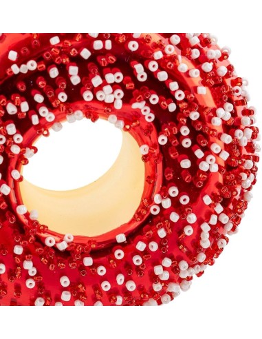 SFERE E PENDAGLI: vendita online Decorazione pendente di Natale donut in vetro rosso Ø9cm Feeric Lights & Christmas - La magi...