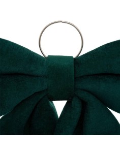 SFERE E PENDAGLI: vendita online Decorazione pendente fiocco di Natale 70x67cm in velluto verde - La magia di Natale a casa t... 2