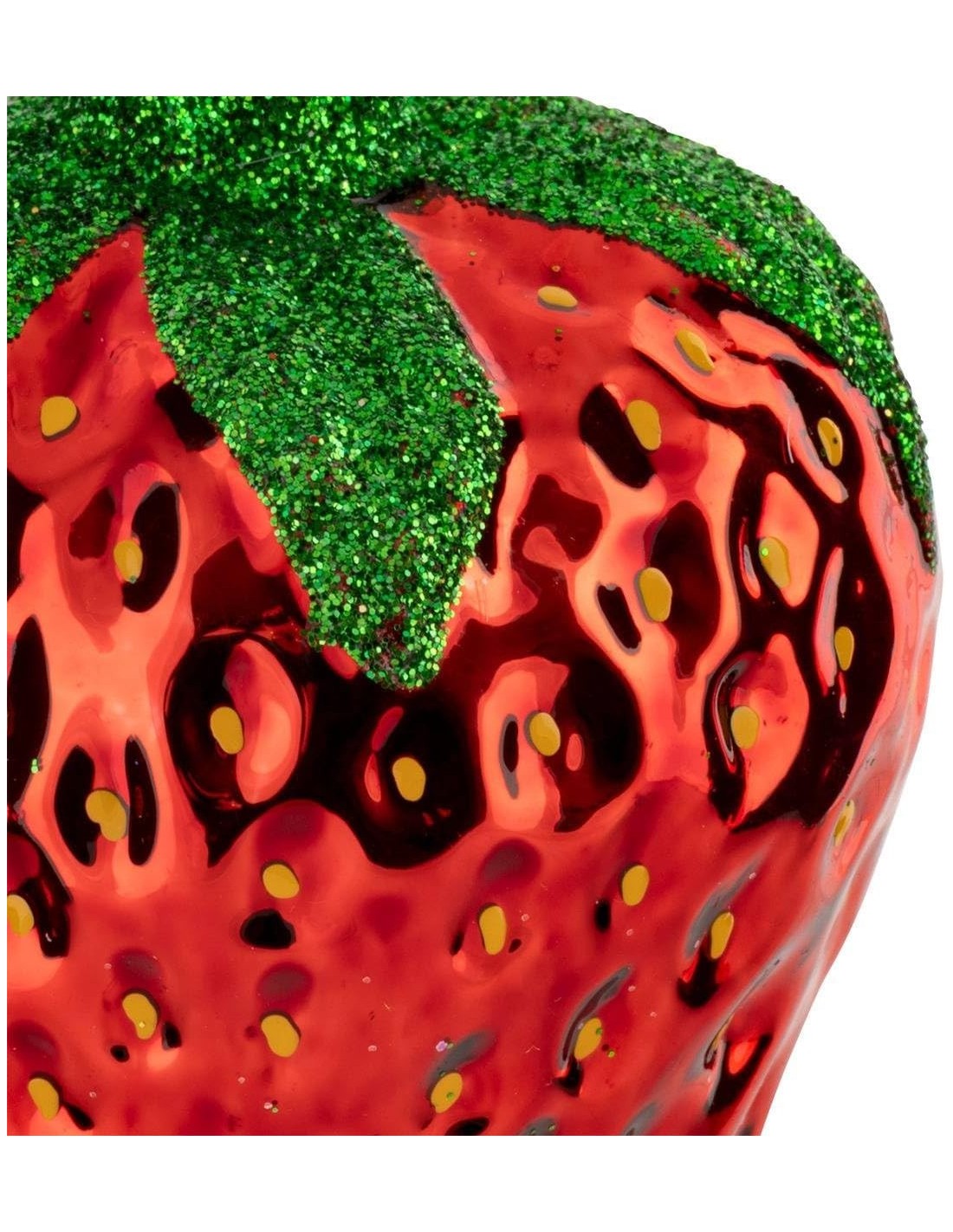 SFERE E PENDAGLI: vendita online Decorazione pendente di Natale fragola in vetro rosso 8cm - La magia di Natale a casa tua in...
