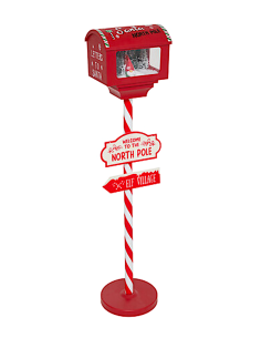 CASSETTA DELLE LETTERE 27X20X120CM ROSSO CON 6 LED