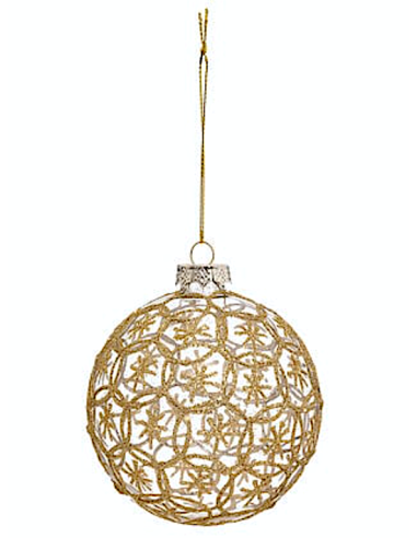 SFERA VETRO 10CM DORATO