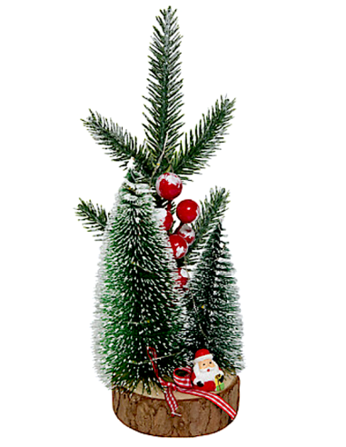 DECORAZIONE ALBERO LUMINOSO 9X25CM 10LED