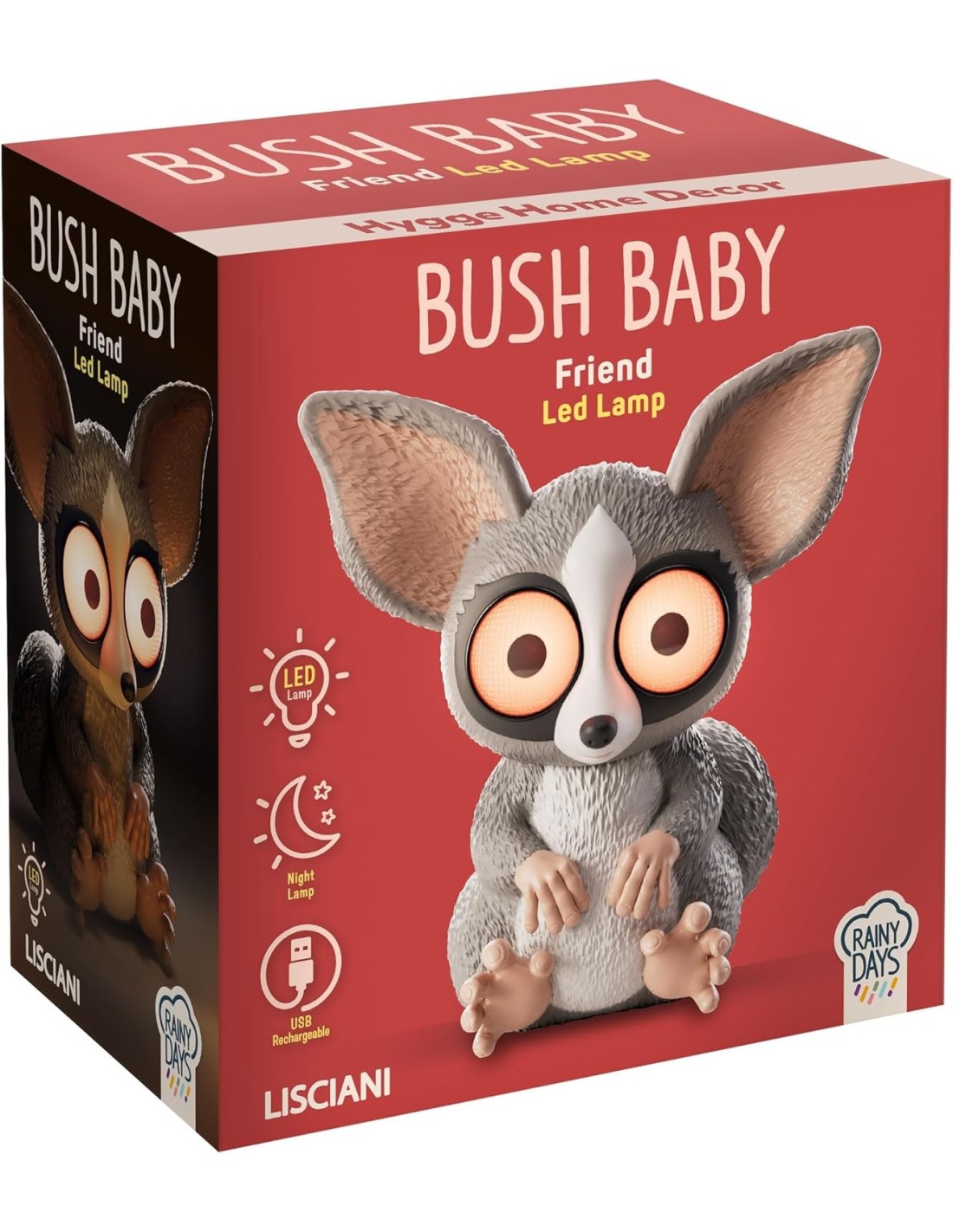PRESCOLARI: vendita online RAINY DAYS BUSHBABY LAMPADA LED NOTTURNA REGOLABILE in offerta