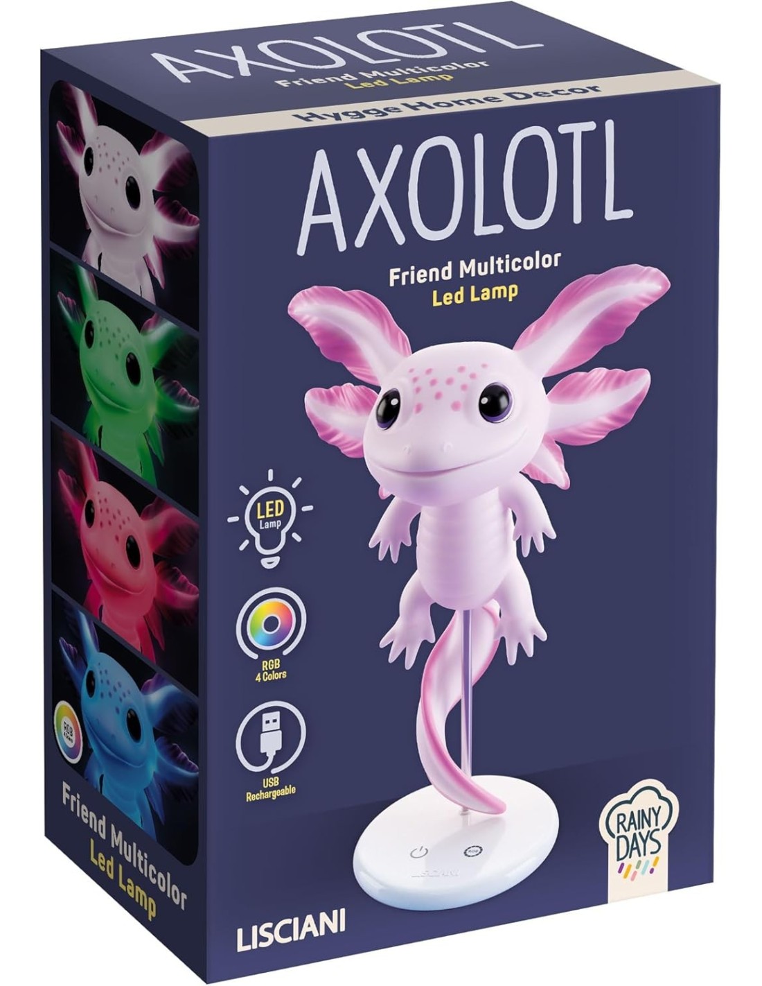 PRESCOLARI: vendita online RAINY DAYS AXOLOTL LAMPADA LED MULTICOLOR in offerta