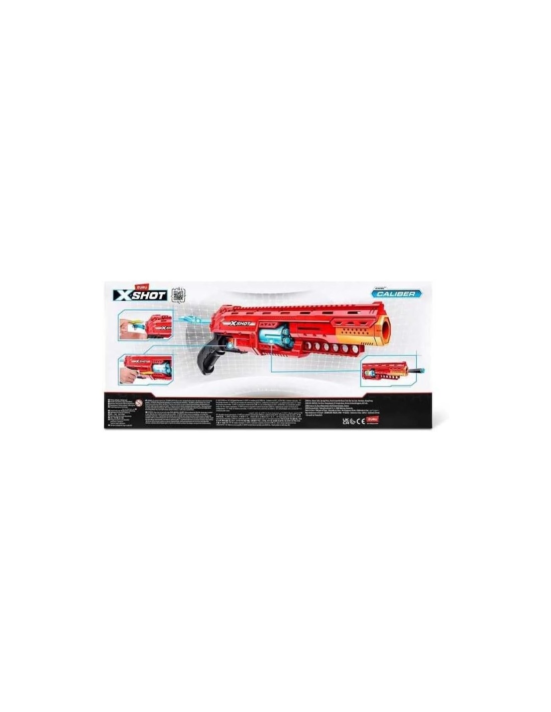 GIOCHI BOY: vendita online X-SHOT ZUR36675 FUCILE CALIBER SPARADARDI, PORTATA 27M, 16 DARDI INCLUSI in offerta