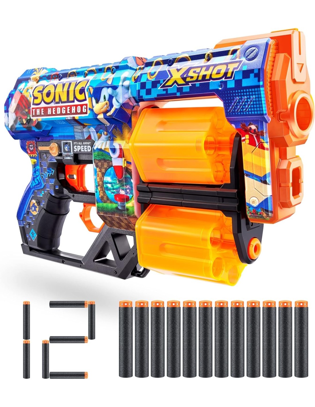 GIOCATTOLO PUBBLICIZZATO: vendita online X-SHOT ZUR36583 SONIC DREAD SPARADARDI, PORTATA 27M, 12 DARDI INCLUSI in offerta