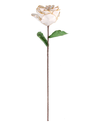 FIORE ARTIFICIALE PEONIA BIANCO/ORO 80CM