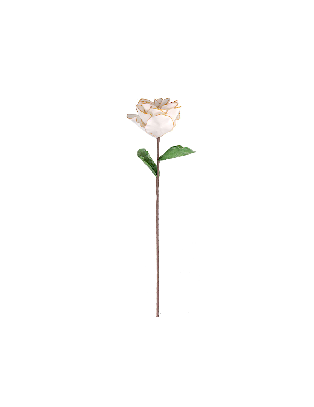 FIORE ARTIFICIALE PEONIA BIANCO/ORO 80CM